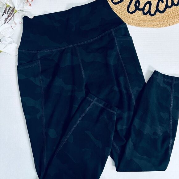 RBX Active Ultra Hold Black Camouflage Crop Leggings With Pockets - Picture 8 of 8